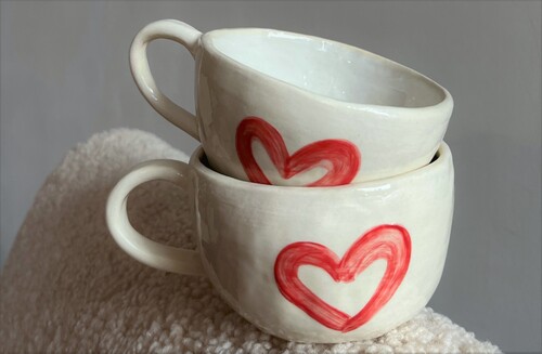 SPECIAL: Сердца Кружка с росписью фото 1